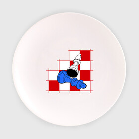 Тарелка с принтом офицер и король в Белгороде, фарфор | диаметр - 210 мм
диаметр для нанесения принта - 120 мм | chess | король | шахматы