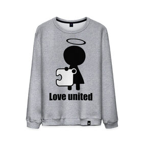 Мужской свитшот хлопок с принтом Love united женская в Белгороде, 100% хлопок |  | love united | love united женская | для двоих | парные