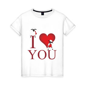 Женская футболка хлопок с принтом Red heart with sheep 2 в Белгороде, 100% хлопок | прямой крой, круглый вырез горловины, длина до линии бедер, слегка спущенное плечо | девушкам | женские | любовь | овечки | сердечки | сердца