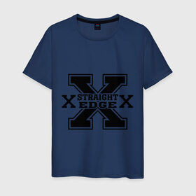 Мужская футболка хлопок с принтом Streght edge (sXe) (2) в Белгороде, 100% хлопок | прямой крой, круглый вырез горловины, длина до линии бедер, слегка спущенное плечо. | streght edge | sxe | меломанам | музыка