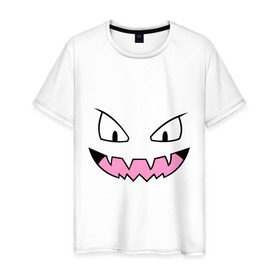 Мужская футболка хлопок с принтом Smile Hell в Белгороде, 100% хлопок | прямой крой, круглый вырез горловины, длина до линии бедер, слегка спущенное плечо. | smile hell | смайлы