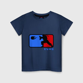 Детская футболка хлопок с принтом Street fighter в Белгороде, 100% хлопок | круглый вырез горловины, полуприлегающий силуэт, длина до линии бедер | мортал комбат