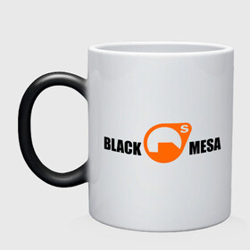 Кружка хамелеон с принтом Black mesa Main logo в Белгороде, керамика | меняет цвет при нагревании, емкость 330 мл | black mesa | игры | компьютерные игры