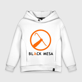 Детское худи Oversize хлопок с принтом Black mesa Orange logo в Белгороде, френч-терри — 70% хлопок, 30% полиэстер. Мягкий теплый начес внутри —100% хлопок | боковые карманы, эластичные манжеты и нижняя кромка, капюшон на магнитной кнопке | black mesa | игры | компьютерные игры