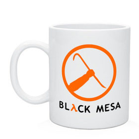Кружка с принтом Black mesa Orange logo в Белгороде, керамика | объем — 330 мл, диаметр — 80 мм. Принт наносится на бока кружки, можно сделать два разных изображения | black mesa | игры | компьютерные игры