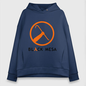 Женское худи Oversize хлопок с принтом Black mesa Orange logo в Белгороде, френч-терри — 70% хлопок, 30% полиэстер. Мягкий теплый начес внутри —100% хлопок | боковые карманы, эластичные манжеты и нижняя кромка, капюшон на магнитной кнопке | black mesa | игры | компьютерные игры