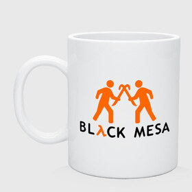 Кружка с принтом Black mesa Orange men в Белгороде, керамика | объем — 330 мл, диаметр — 80 мм. Принт наносится на бока кружки, можно сделать два разных изображения | Тематика изображения на принте: black mesa | игры | компьютерные игры