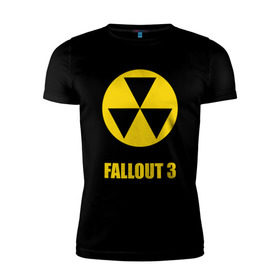 Мужская футболка премиум с принтом Fallout Yellow logo в Белгороде, 92% хлопок, 8% лайкра | приталенный силуэт, круглый вырез ворота, длина до линии бедра, короткий рукав | 
