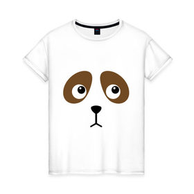 Женская футболка хлопок с принтом Грустная собачка в Белгороде, 100% хлопок | прямой крой, круглый вырез горловины, длина до линии бедер, слегка спущенное плечо | грустная собачка | животные | картинки | собака