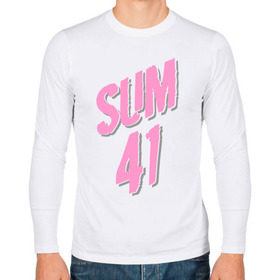 Мужской лонгслив хлопок с принтом Sum 41 pink в Белгороде, 100% хлопок |  | rock | музыка | музыкальные стили | панк | панк рок | рок