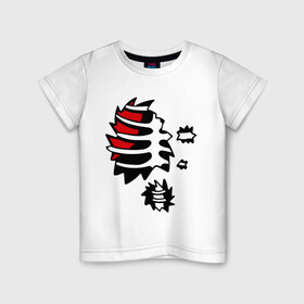 Детская футболка хлопок с принтом Зомби в Белгороде, 100% хлопок | круглый вырез горловины, полуприлегающий силуэт, длина до линии бедер | дьяволы | зомби | скелет