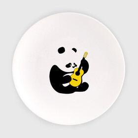 Тарелка с принтом Панда играет на гитаре в Белгороде, фарфор | диаметр - 210 мм
диаметр для нанесения принта - 120 мм | панда