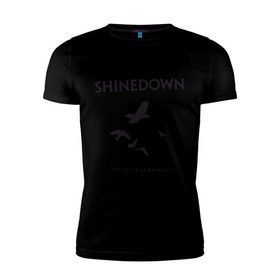 Мужская футболка премиум с принтом Shinedown Soun of Madness в Белгороде, 92% хлопок, 8% лайкра | приталенный силуэт, круглый вырез ворота, длина до линии бедра, короткий рукав | shinedown soun of madness | группы | музыка | рок группы | рок музыка