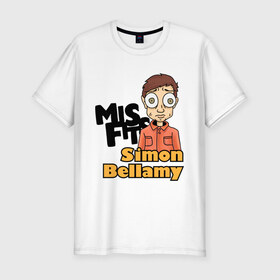 Мужская футболка премиум с принтом Саймон Беллами в Белгороде, 92% хлопок, 8% лайкра | приталенный силуэт, круглый вырез ворота, длина до линии бедра, короткий рукав | misfits