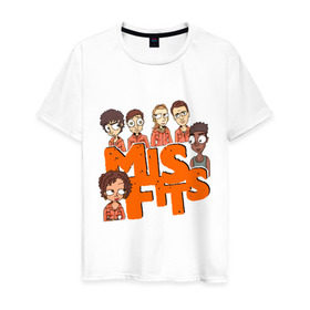 Мужская футболка хлопок с принтом Герои MisFits в Белгороде, 100% хлопок | прямой крой, круглый вырез горловины, длина до линии бедер, слегка спущенное плечо. | misfits