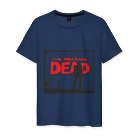 Мужская футболка хлопок с принтом The Walking Dead (1) в Белгороде, 100% хлопок | прямой крой, круглый вырез горловины, длина до линии бедер, слегка спущенное плечо. | 