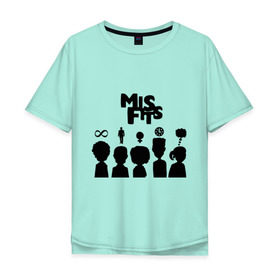 Мужская футболка хлопок Oversize с принтом Misfits:Отбросы в Белгороде, 100% хлопок | свободный крой, круглый ворот, “спинка” длиннее передней части | Тематика изображения на принте: misfits