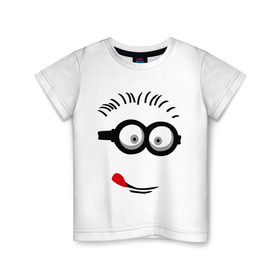 Детская футболка хлопок с принтом Funny boy в Белгороде, 100% хлопок | круглый вырез горловины, полуприлегающий силуэт, длина до линии бедер | funny boy | smile | веселый мальчик | смайлик | смайлы | улыбка