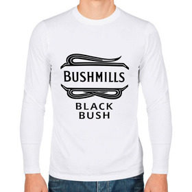 Мужской лонгслив хлопок с принтом Bushmills black bush в Белгороде, 100% хлопок |  | club | dj | бушмилс | виски | для барменов | клубные