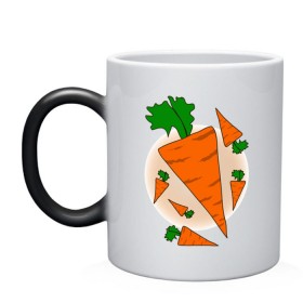 Кружка хамелеон с принтом Carrot в Белгороде, керамика | меняет цвет при нагревании, емкость 330 мл | 14 feb | 14 февраля | влюбленным | день святого валентина | любовь | морковка | морковь | парные
