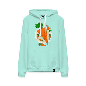 Женская толстовка хлопок с принтом Carrot в Белгороде, френч-терри, мягкий теплый начес внутри (100% хлопок) | карман-кенгуру, эластичные манжеты и нижняя кромка, капюшон с подкладом и шнурком | 14 feb | 14 февраля | влюбленным | день святого валентина | любовь | морковка | морковь | парные