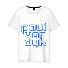 Мужская футболка хлопок с принтом Paul Van Dyk контур в Белгороде, 100% хлопок | прямой крой, круглый вырез горловины, длина до линии бедер, слегка спущенное плечо. | club | evolution | paul van dyk | trance | клубная музыка | пол ван дюк | транс