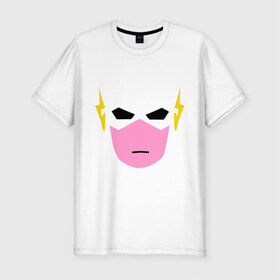 Мужская футболка премиум с принтом Человек-молния в Белгороде, 92% хлопок, 8% лайкра | приталенный силуэт, круглый вырез ворота, длина до линии бедра, короткий рукав | Тематика изображения на принте: супергерой