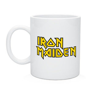 Кружка с принтом Iron Maiden в Белгороде, керамика | объем — 330 мл, диаметр — 80 мм. Принт наносится на бока кружки, можно сделать два разных изображения | heavy metal | metal | rock | trash metal | метал | металл | рок | рок группа | трэш метал | хеви метал