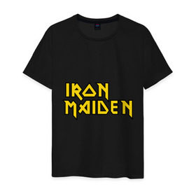 Мужская футболка хлопок с принтом Iron Maiden в Белгороде, 100% хлопок | прямой крой, круглый вырез горловины, длина до линии бедер, слегка спущенное плечо. | heavy metal | metal | rock | trash metal | метал | металл | рок | рок группа | трэш метал | хеви метал