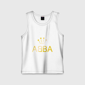 Детская майка хлопок с принтом ABBA золото в Белгороде,  |  | Тематика изображения на принте: abba | абба | музыка