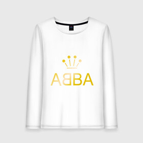 Женский лонгслив хлопок с принтом ABBA золото в Белгороде, 100% хлопок |  | abba | абба | музыка