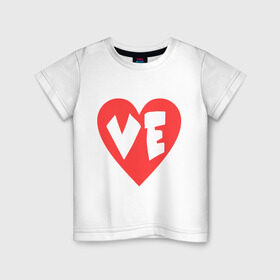 Детская футболка хлопок с принтом Вторая половинка любви в Белгороде, 100% хлопок | круглый вырез горловины, полуприлегающий силуэт, длина до линии бедер | Тематика изображения на принте: love | для влюбленных | для двоих | любовь | парные | сердечко | сердце