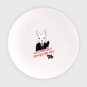 Тарелка с принтом Rabbit misfits в Белгороде, фарфор | диаметр - 210 мм
диаметр для нанесения принта - 120 мм | Тематика изображения на принте: misfits