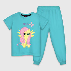 Детская пижама хлопок с принтом Naughty Fluttershy в Белгороде, 100% хлопок |  брюки и футболка прямого кроя, без карманов, на брюках мягкая резинка на поясе и по низу штанин
 | fluttershy | naughty | naughty fluttershy | pony | мой маленький пони | пони