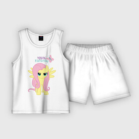 Детская пижама с шортами хлопок с принтом Naughty Fluttershy в Белгороде,  |  | fluttershy | naughty | naughty fluttershy | pony | мой маленький пони | пони