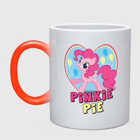 Кружка хамелеон с принтом Pinkie Pie in my heart в Белгороде, керамика | меняет цвет при нагревании, емкость 330 мл | Тематика изображения на принте: heart | pinkie | pinkie pie in my heart | pony | детские | мой маленький пони | пони