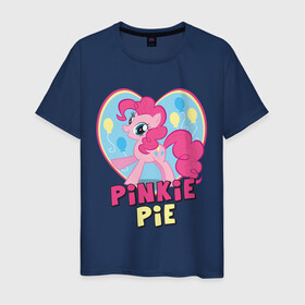 Мужская футболка хлопок с принтом Pinkie Pie in my heart в Белгороде, 100% хлопок | прямой крой, круглый вырез горловины, длина до линии бедер, слегка спущенное плечо. | heart | pinkie | pinkie pie in my heart | pony | детские | мой маленький пони | пони