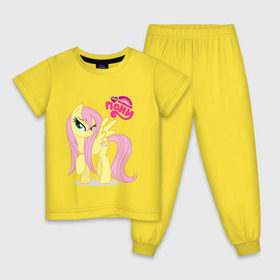 Детская пижама хлопок с принтом Красавица Флаттершай в Белгороде, 100% хлопок |  брюки и футболка прямого кроя, без карманов, на брюках мягкая резинка на поясе и по низу штанин
 | детские | детям | для детей | мой маленький пони | пони | флаттершай