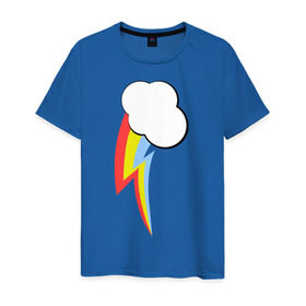 Мужская футболка хлопок с принтом Радуга пони в Белгороде, 100% хлопок | прямой крой, круглый вырез горловины, длина до линии бедер, слегка спущенное плечо. | детские | детям | для детей | мой маленький пони | пони | радуга