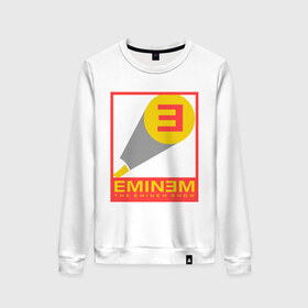 Женский свитшот хлопок с принтом The Eminem show в Белгороде, 100% хлопок | прямой крой, круглый вырез, на манжетах и по низу широкая трикотажная резинка  | eminem | зарубежный рэп | музыка | репчик | рэп | эменем | эминем
