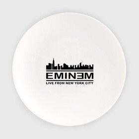 Тарелка с принтом Live from NY city в Белгороде, фарфор | диаметр - 210 мм
диаметр для нанесения принта - 120 мм | eminem | live from new york city | зарубежный рэп | музыка | репчик | рэп | эминем