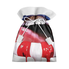 Подарочный 3D мешок с принтом American lips в Белгороде, 100% полиэстер | Размер: 29*39 см | Тематика изображения на принте: american lips | svag | sveg | svog | swag | sweg | swog | губы | губы с американским флагом | сваг | свег | свог | язык