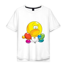 Мужская футболка хлопок Oversize с принтом Воздушные шары. в Белгороде, 100% хлопок | свободный крой, круглый ворот, “спинка” длиннее передней части | для беременных | для будущих мам | ждем ребенка | карапуз | малыш | ребенок | шарики