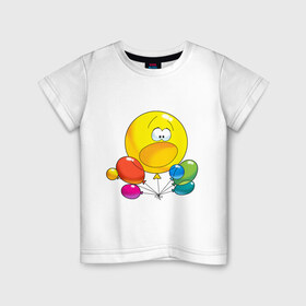 Детская футболка хлопок с принтом Воздушные шары. в Белгороде, 100% хлопок | круглый вырез горловины, полуприлегающий силуэт, длина до линии бедер | для беременных | для будущих мам | ждем ребенка | карапуз | малыш | ребенок | шарики