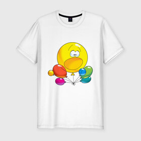 Мужская футболка премиум с принтом Воздушные шары. в Белгороде, 92% хлопок, 8% лайкра | приталенный силуэт, круглый вырез ворота, длина до линии бедра, короткий рукав | для беременных | для будущих мам | ждем ребенка | карапуз | малыш | ребенок | шарики