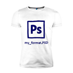 Мужская футболка премиум с принтом Photoshop в Белгороде, 92% хлопок, 8% лайкра | приталенный силуэт, круглый вырез ворота, длина до линии бедра, короткий рукав | photoshop | дизайнер | инструменты | профессии | фотошоп