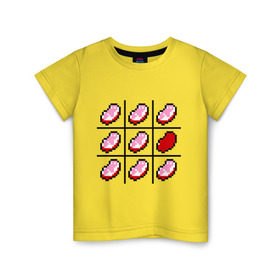 Детская футболка хлопок с принтом Сердца minecraft в Белгороде, 100% хлопок | круглый вырез горловины, полуприлегающий силуэт, длина до линии бедер | boom | minecraft | игры | компьютерные игры | майнкрафт
