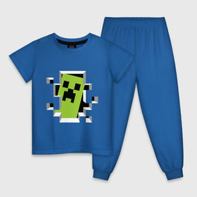 Детская пижама хлопок с принтом Crash Minecraft в Белгороде, 100% хлопок |  брюки и футболка прямого кроя, без карманов, на брюках мягкая резинка на поясе и по низу штанин
 | boom | media | minecraft | игры | компьютерные игры | майнкрафт
