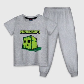 Детская пижама хлопок с принтом Creeper в Белгороде, 100% хлопок |  брюки и футболка прямого кроя, без карманов, на брюках мягкая резинка на поясе и по низу штанин
 | Тематика изображения на принте: boom | minecraft | игры | компьютерные игры | майнкрафт