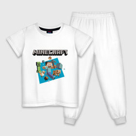 Детская пижама хлопок с принтом Heroes of Minecraft в Белгороде, 100% хлопок |  брюки и футболка прямого кроя, без карманов, на брюках мягкая резинка на поясе и по низу штанин
 | Тематика изображения на принте: boom | minecraft | игры | компьютерные игры | майнкрафт
